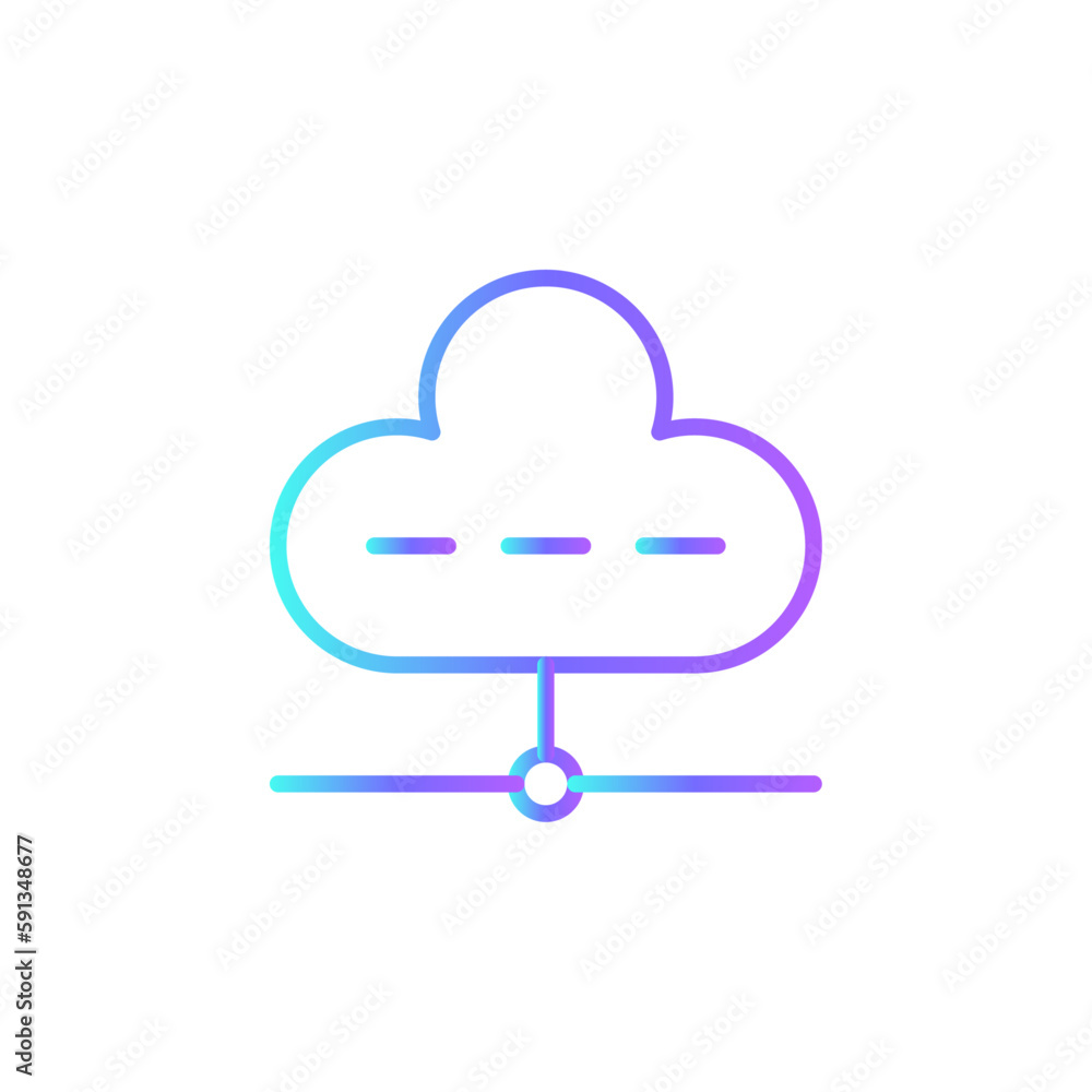 Cloud Data management icon with blue duotone style. internet, network, connection, collection, information, storage, data. Vector illustration Cloud Data management icon with blue duotone style. internet, network, connection, collection, information, storage, data. Vector illustration