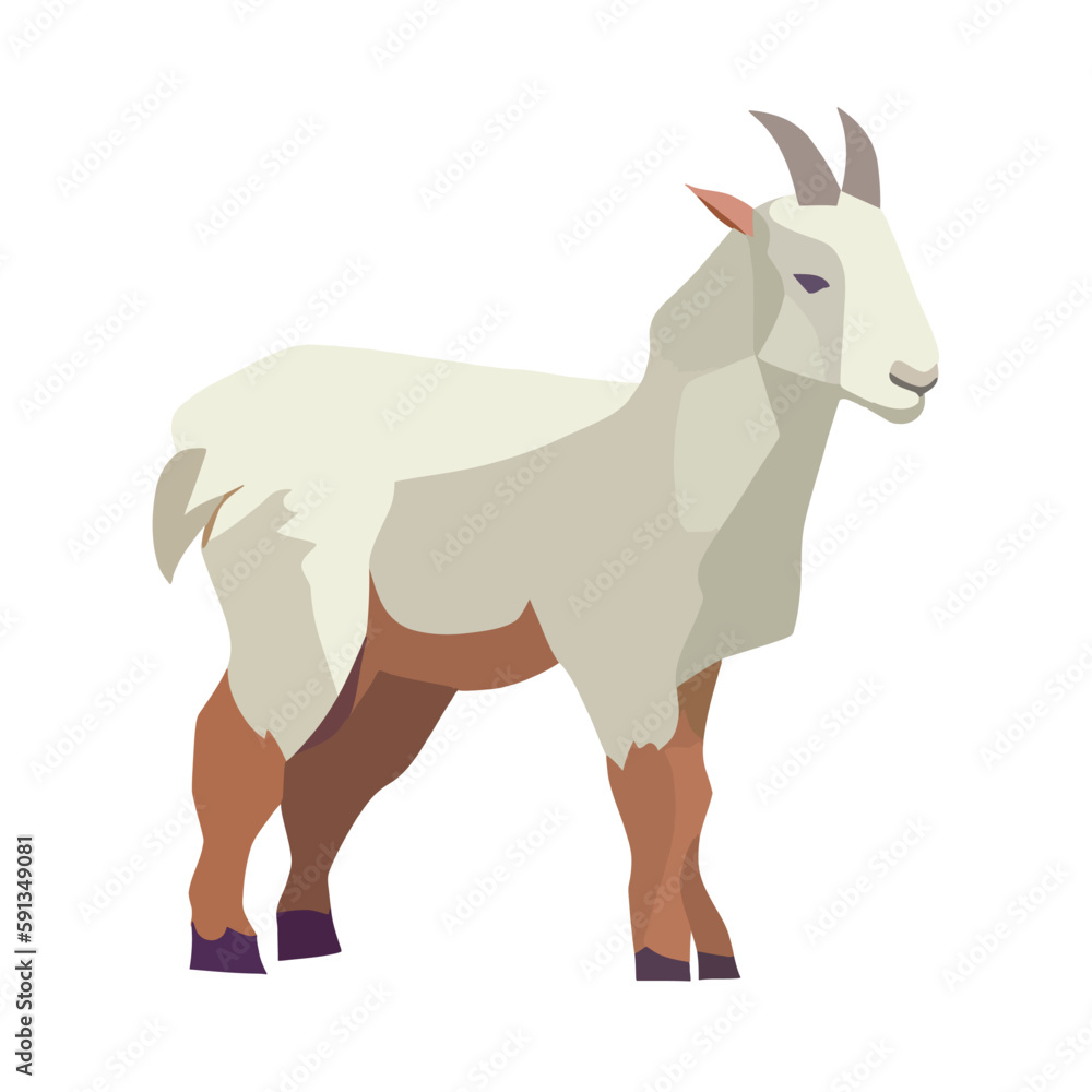 flat goat design