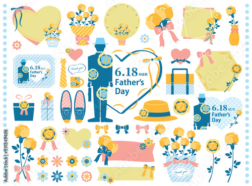 【2023年】父の日のおしゃれなイラストセット_B