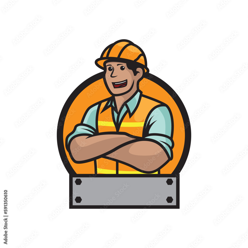 construction building worker mascot construction building worker mascot