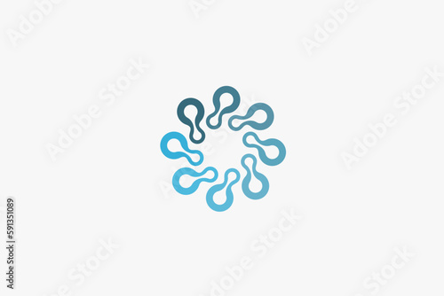 Illustration vector graphic of circle science geometric. Good for logo