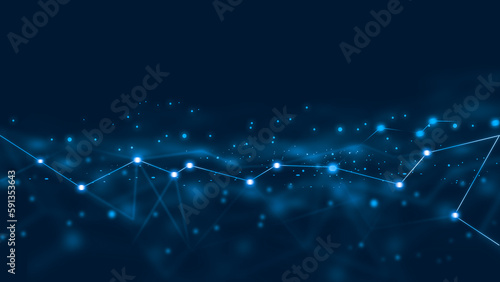 Network connection background. Abstract digital lines and dots background
