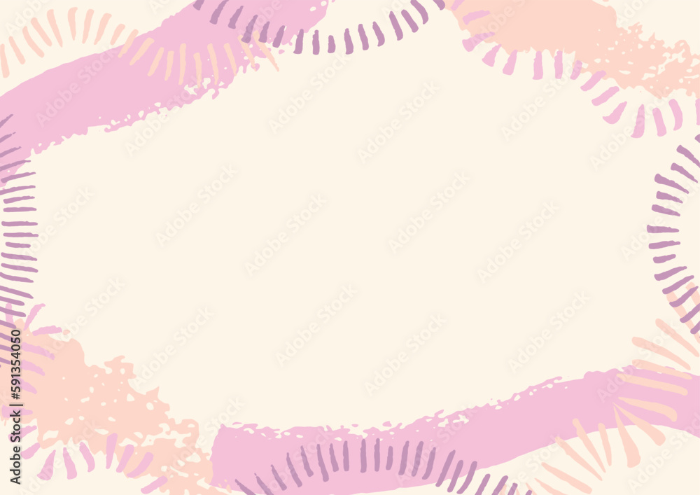 手書き筆跡風のベクター背景素材　ピンク