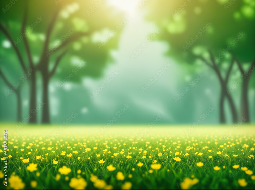 Obraz premium beautiful natural landscape with bokeh in Background.