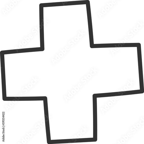 Lined Medical Cross