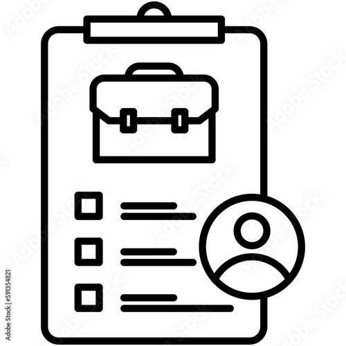 Description Icon, Line Icon Style, Employment business Symbol Vector Stock.