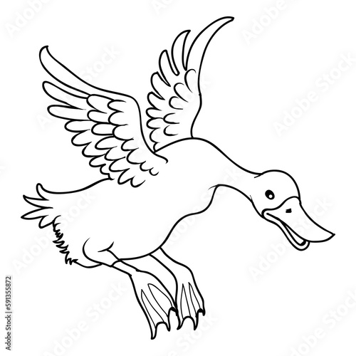 duck sketch vector illustration