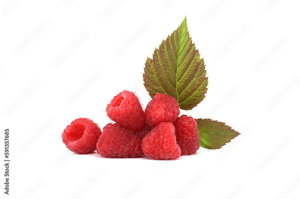 Raspberry berries isolated on white background Raspberry berries isolated on white background