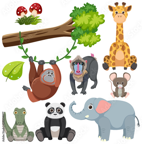 Wild Animals Cartoon Collection photo