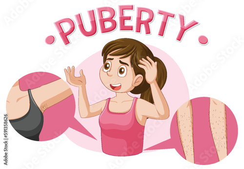 Puberty Girl with Changing Body