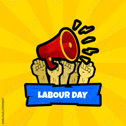 Labour Day Design Illustration, Happy International May Day