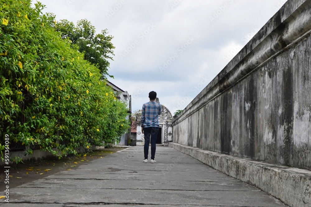 Yogyakarta, Indonesia – January 16, 2020:  Tamansari Water Castle, The Location Is Inside The Palace Of Yogyakarta. Beautiful Place For Vacation In Yogyakarta. Selected Focus