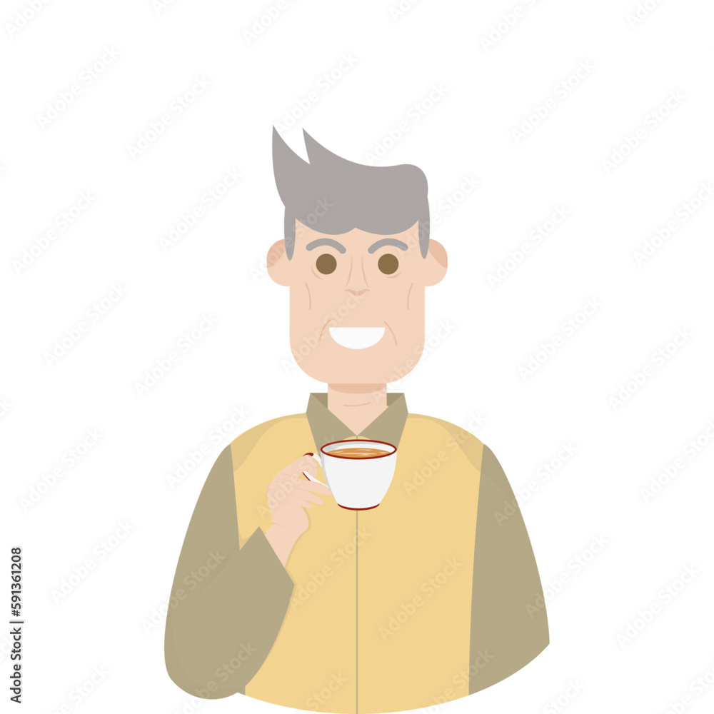 The Elderly Grandfather Relaxed Rest Drink Tea
The Elderly Grandfather Relaxed Rest Drink Tea
