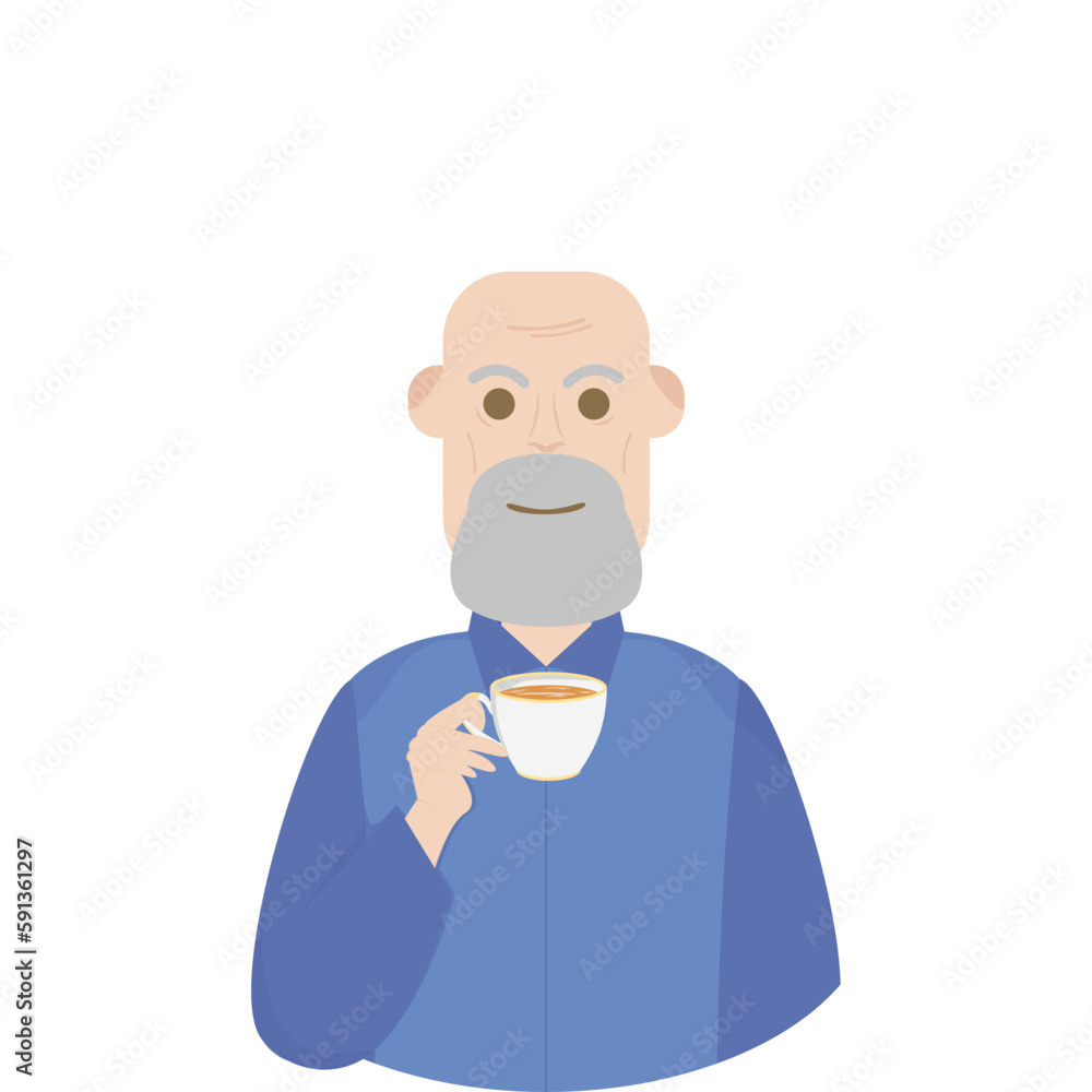 The Elderly Grandfather Relaxed Rest Drink Tea
The Elderly Grandfather Relaxed Rest Drink Tea