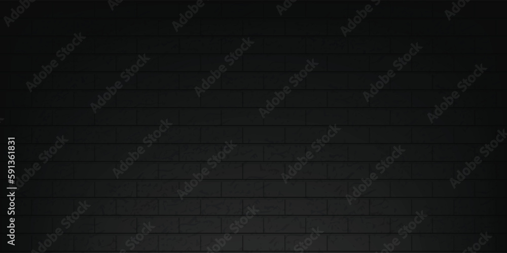 Black brick wall panoramic background.vector illustration Black brick wall panoramic background.vector illustration