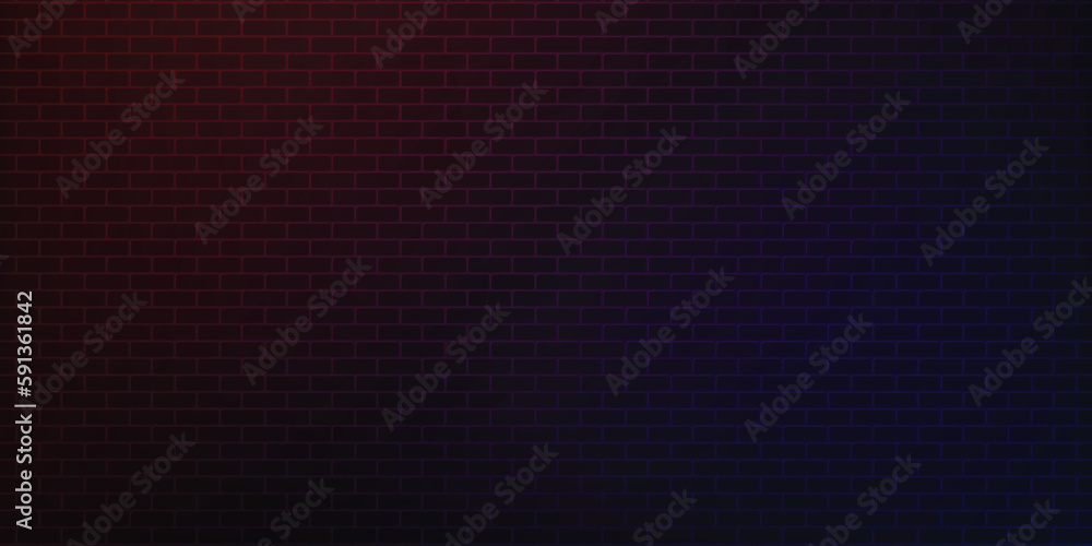 neon light on brick wall panoramic background.vector illustration neon light on brick wall panoramic background.vector illustration
