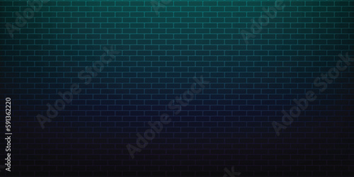 Black brick wall panoramic background.vector illustration © Happy