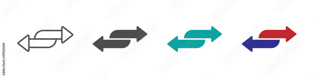 Double arrow flat vector icons Double arrow flat vector icons