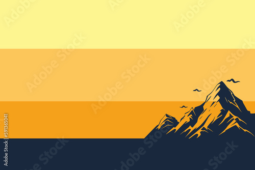 Mountain background illustration