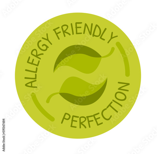Allergy friendly perfection, eco label or emblem
