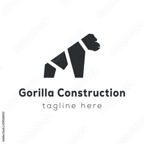 gorilla construction property logo design