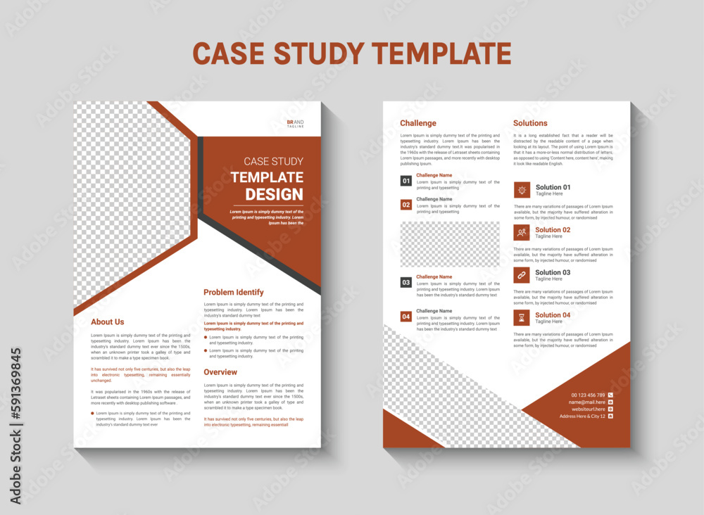 Case study flyer design template