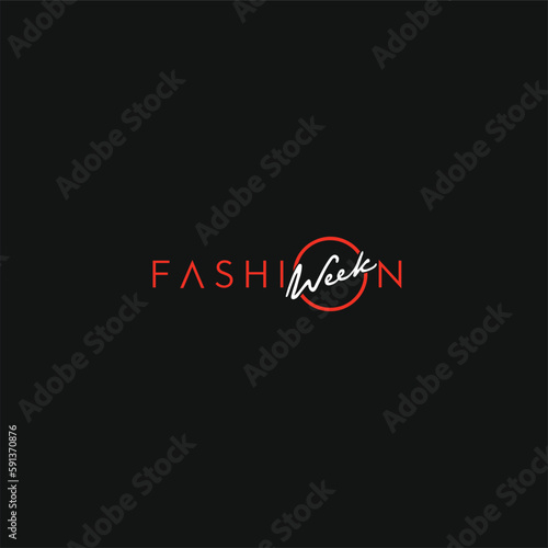 Fashion Week Logo Design Vector Template