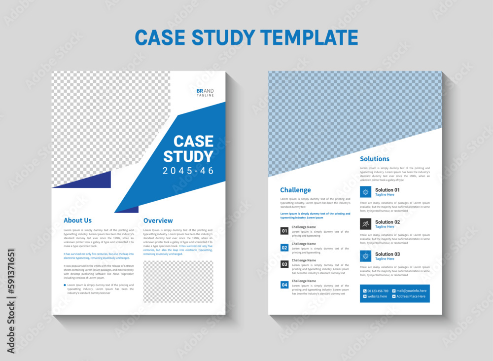 Obraz premium Case study template design