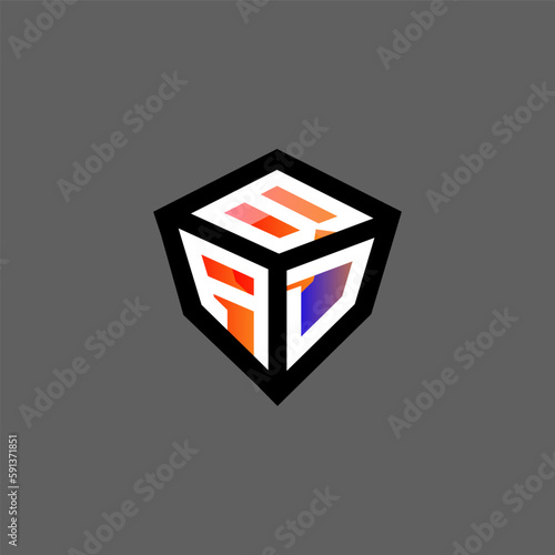 BAD letter logo abstract creative design. BAD unique design	