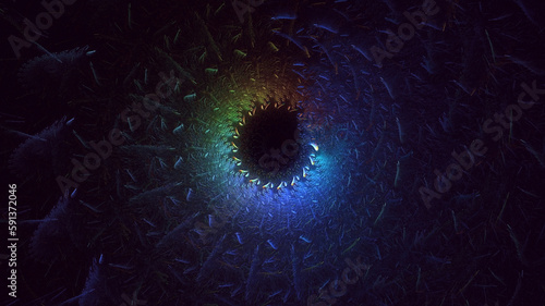 3D rendering abstract fantasy light fractal background 