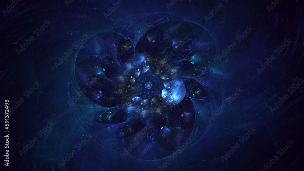 Obraz premium 3D rendering abstract colorful fractal light background