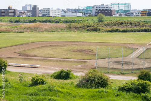 riverbed baseball stadium - 河川敷球場 (ID: 591372429)