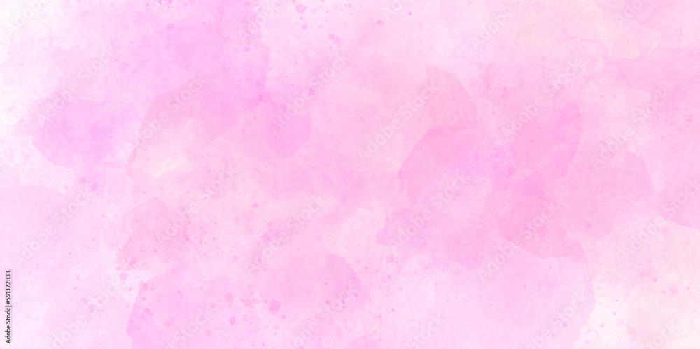 Abstract pink and white watercolor background with watercolor splashes with Abstract horizontal background designed with earth tone splatter watercolor stains background.