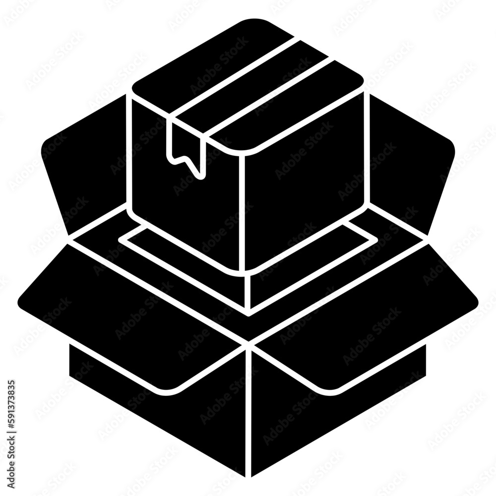 An icon design of unpacking An icon design of unpacking