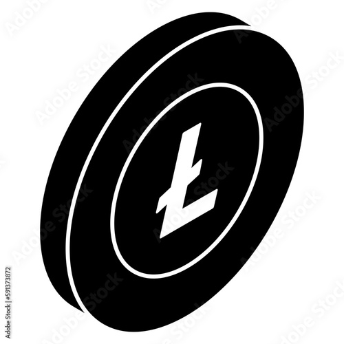 Trendy vector design of litecoin 