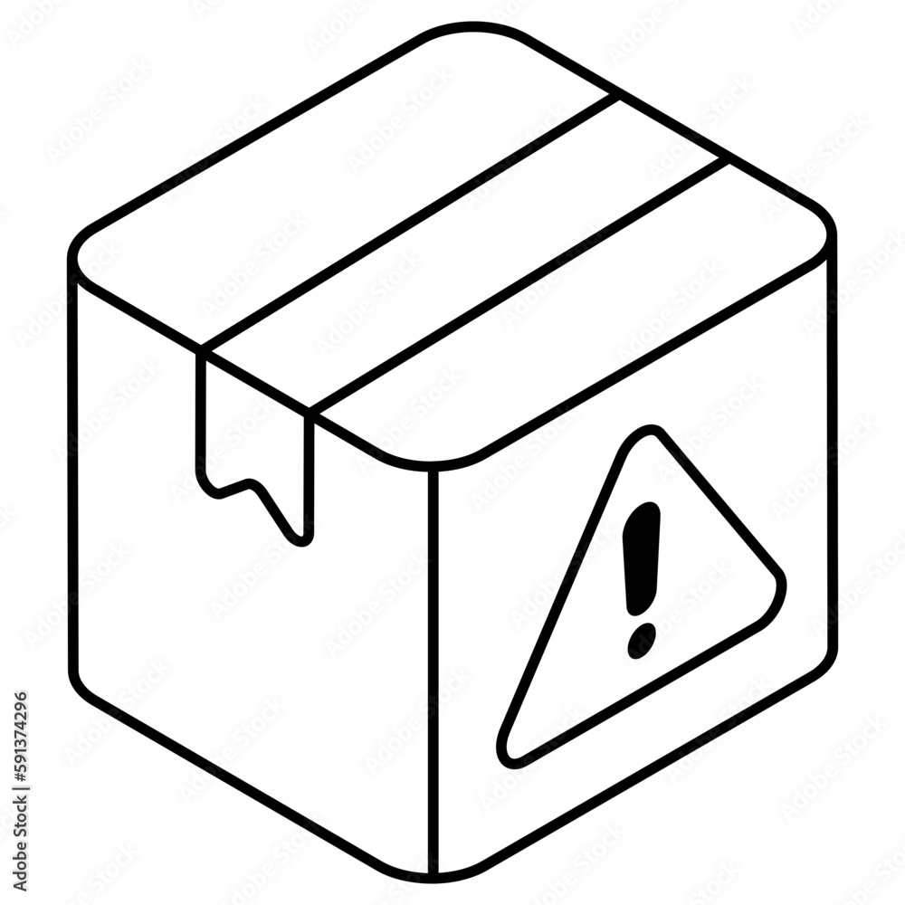 An editable design icon of parcel error An editable design icon of parcel error
