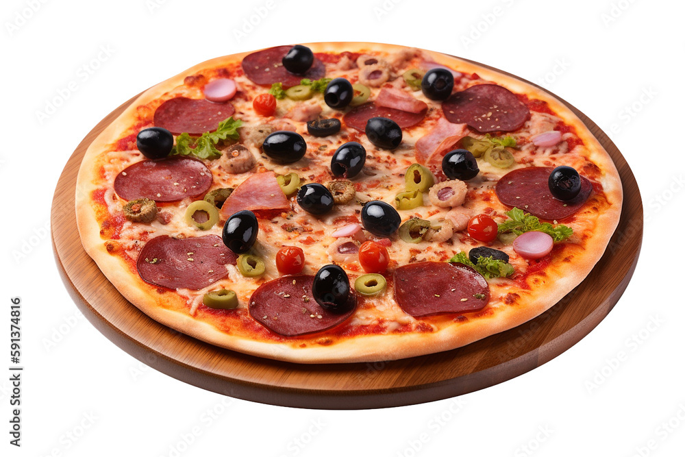 Delicious Elastic Pepperoni Pizza Isolated on Transparent Background - High-Quality PNG for Versatile Use, elastic pepperoni pizza, food, pizza, italian food, isolated, transparent background, png,