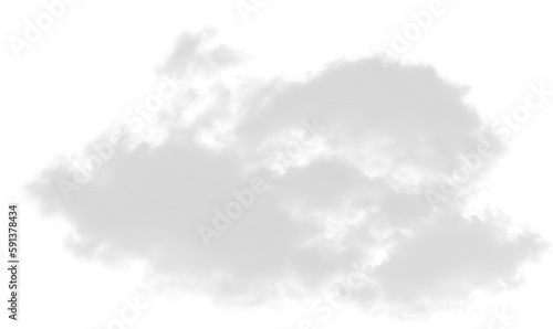 Fototapeta Naklejka Na Ścianę i Meble -  fluffy white cloud element on transparent background