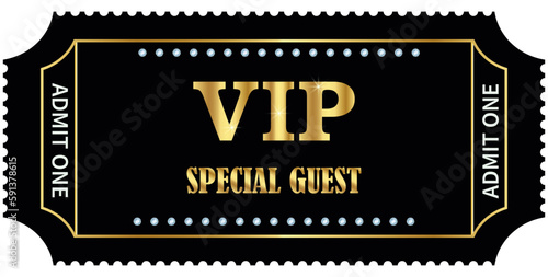 VIP ticket spesial guest on transparent background