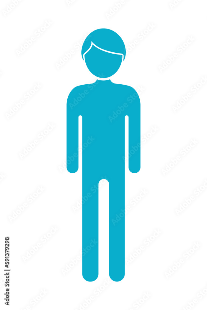 Male and Man Icon Vector for Restroom and Toilet Sign Male and Man Icon Vector for Restroom and Toilet Sign
