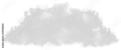 wisps of fluffy white cloud, transparent graphic element for design decoration