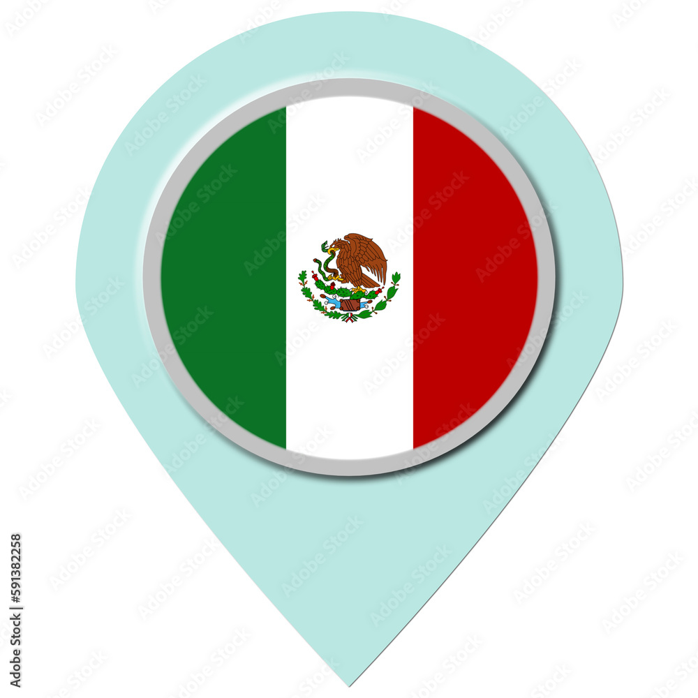 Obraz premium Mexico Location Pin