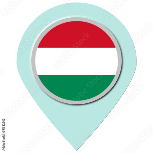 Free Download Hungary Location Pin - GFXLoad