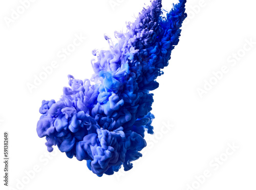 Paint splash of blue and purple colors background