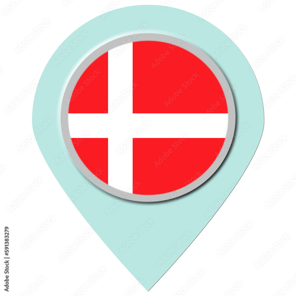 Denmark Location Pin