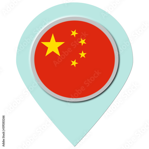 Free Download China Location Pin - GFXLoad