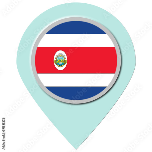 Free Download Costa Rica Location Pin - GFXLoad