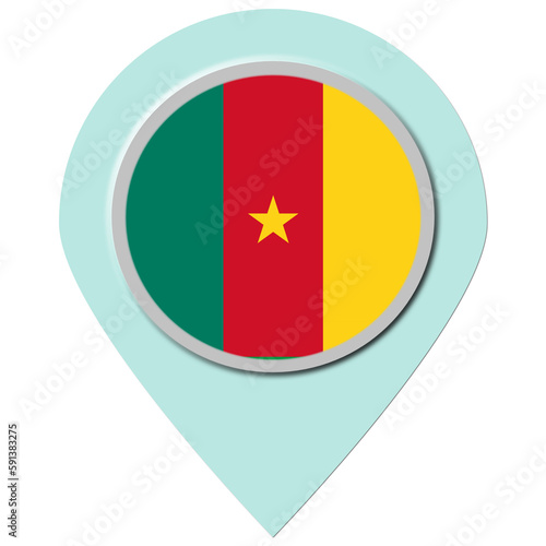 Free Download Cameroon Location Pin - GFXLoad