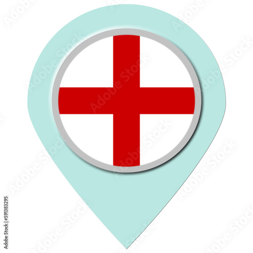 Free Download England Location Pin - GFXLoad