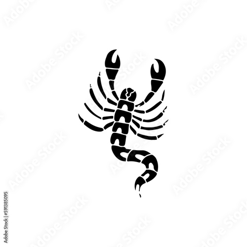 scorpion silhouette vector illustration concept